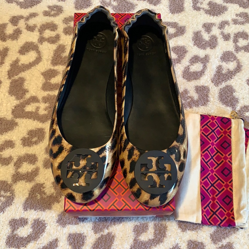Tory Burch Minnie Travel Ballet Flats in Natural Leopard (9)
